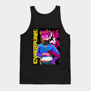 Vaporwave Cyberpunk Urban Style Girl Tank Top